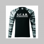 A.C.A.B. Pánske tričko (nie mikina!!) s dlhými rukávmi vo farbe " metro " čiernobiely maskáč gramáž 160 g/m2 materiál 100%bavlna (viac motívov na výber!!)